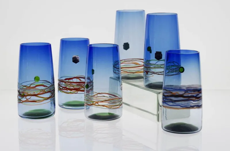 Pamono Young Collection Murano Glasses from Cenedese, 1960s, Set of 6> Glassware