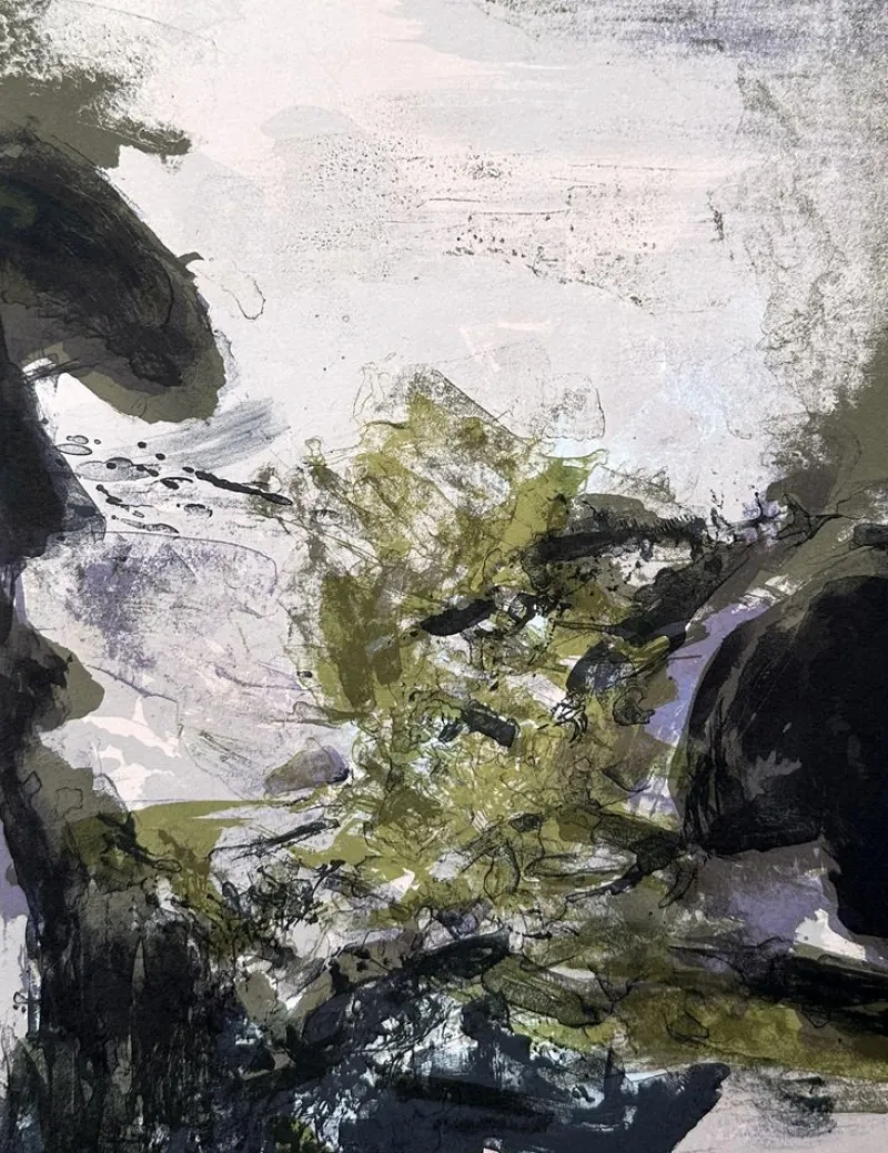 Discount Pamono Zao Wou Ki, Abstract Landscape, 1971, Original Lithograph