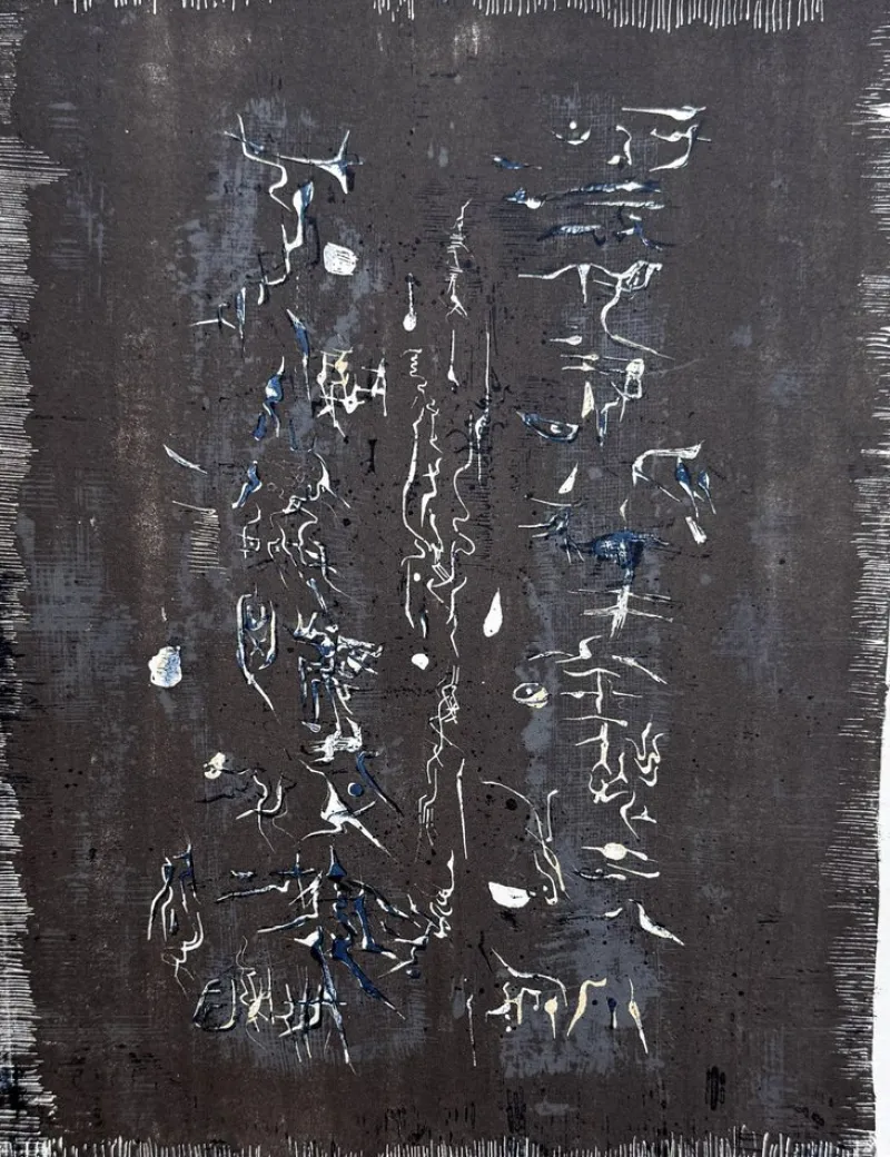 Pamono Zao Wou Ki, Composition, 1958, Original Lithograph
