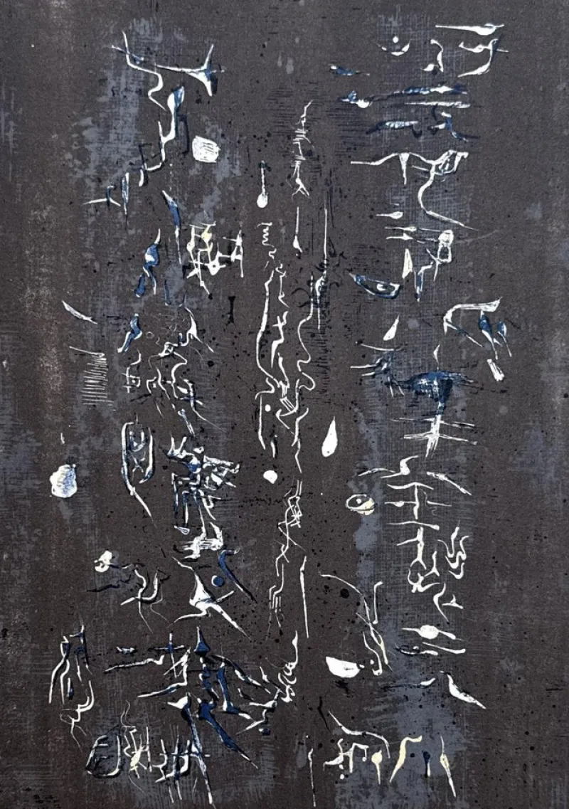 Pamono Zao Wou Ki, Composition, 1958, Original Lithograph