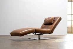 Clearance Pamono Zeta Chaise Lounge in Leather from Natuzzi, 2000s