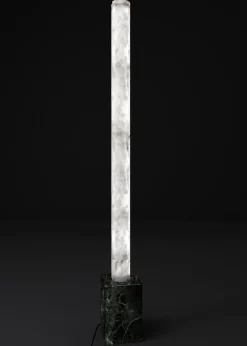 Pamono Zeus Verde Alpi Marble Floor Lamp by Alabastro Italiano