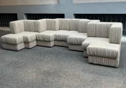 Pamono Zig Zag Modular Sofa in White Bouclé, 2000s> Couches & Sofas