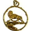 Clearance Pamono Zodiac Leo 18k Yellow Gold Lion Charm Pendant, 1960s